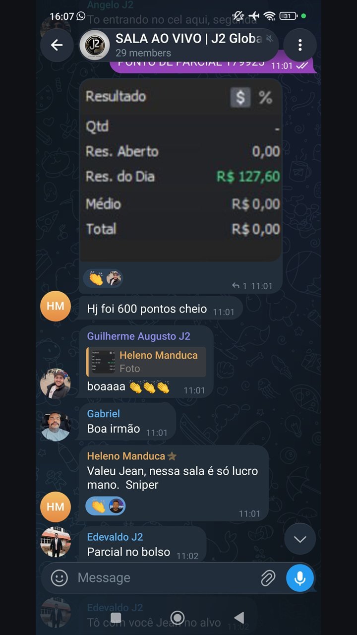 Depoimento de aluno da sala J2